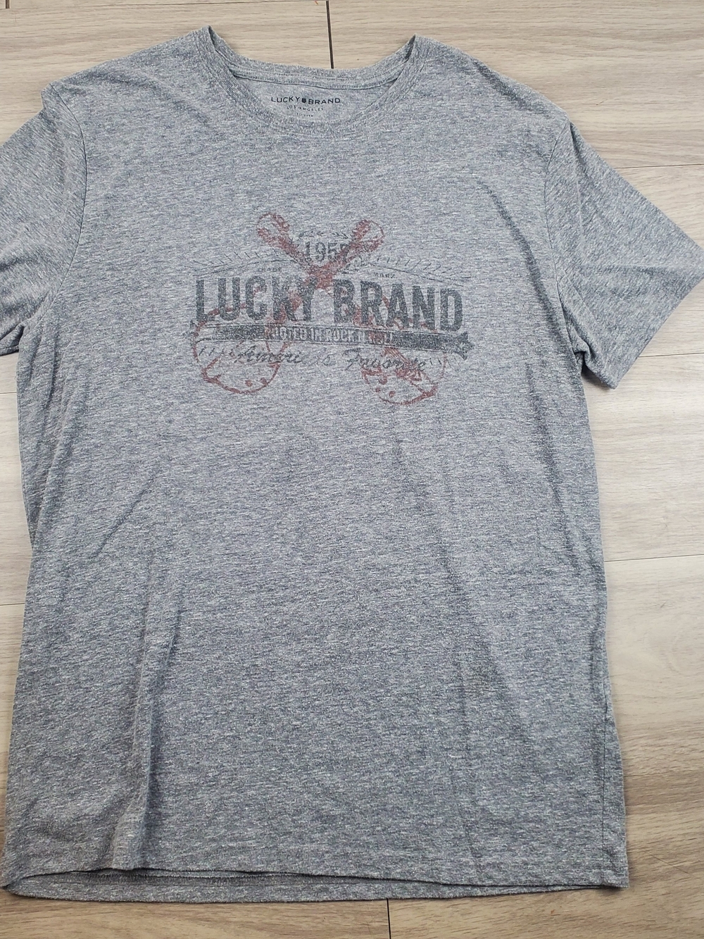 Lucky Brand Men’s M Gray 1957 Graphic T-Shirt Rock & Roll